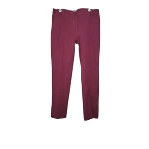 PURE Collection Burgundy High-rise Straight Leg Women's Dress Pants Size 12